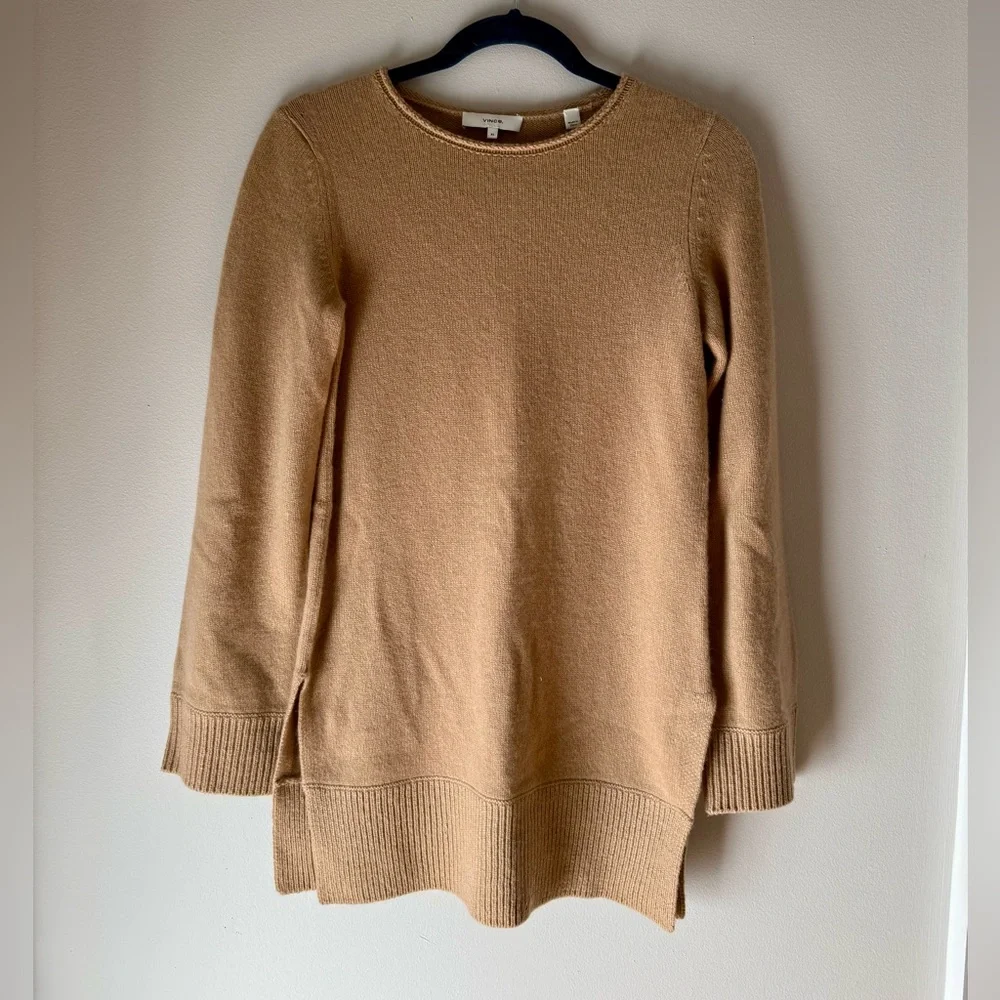 Vince Cashmere Tunic Crewneck Sweater